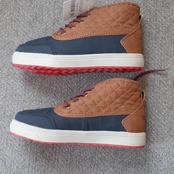 NIB Toddler Boys Brown & Navy Boots, Sz 12 Toddler - Picture 4 of 9